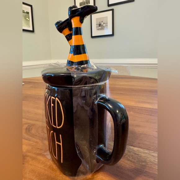 Rae Dunn Wicked Witch coffee tea mug with lid NOS in original wrap. Never used - Picture 2 of 8
